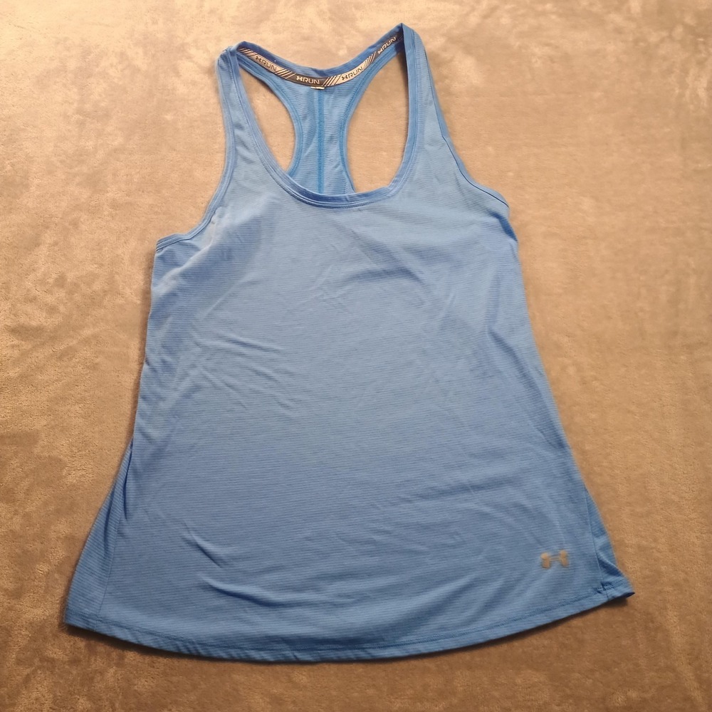 Under Armour Run Tank Top Womens XS Blue Racerback Lightweight Athletic‎ Running